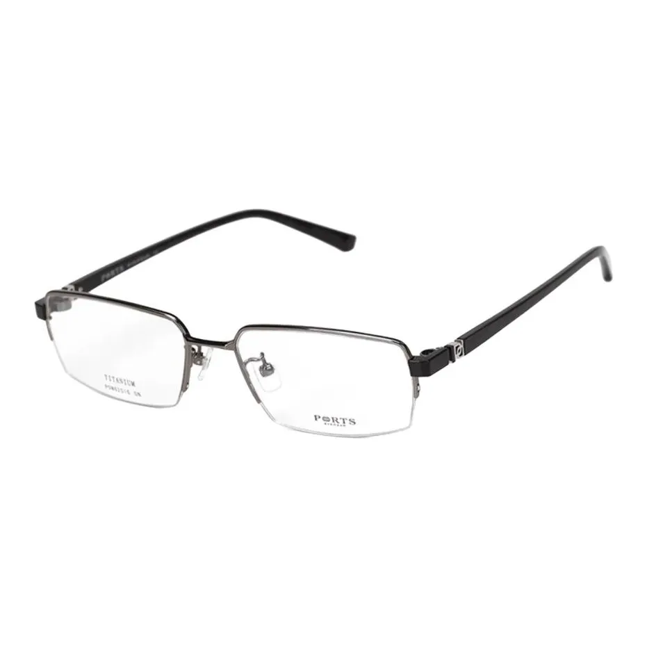 PORTS Титан Прямоугольные Оправы для Очков Мужские Металлические