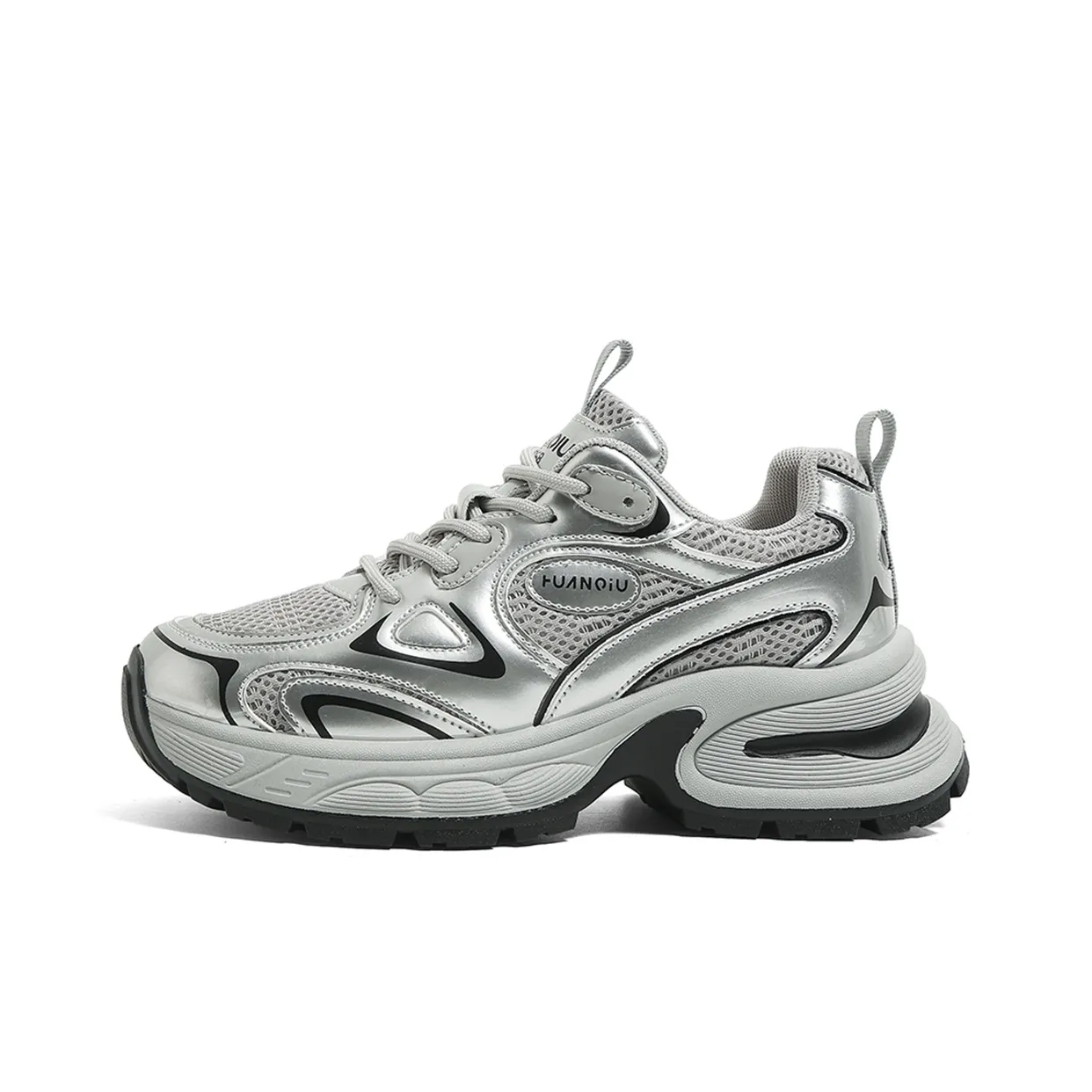 HUANQIU Амортизация противоскользящие устойчивые к истиранию дышащие увеличивающие высоту низкий топ кроссовки с толстой подошвой женские