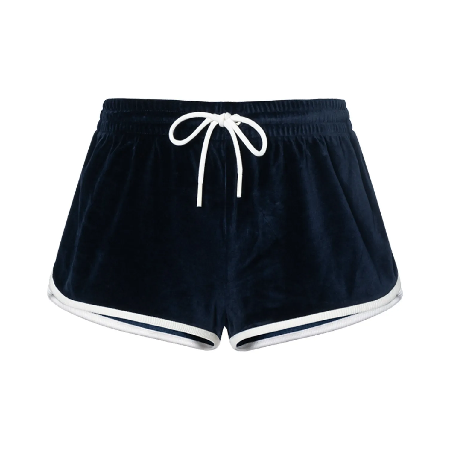 CELINE Triomphe Mini Shorts In Velvet Jersey