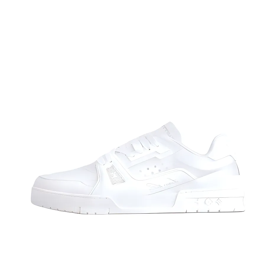 LOUIS VUITTON Trainer Skateboard Shoes Men's Low Top White