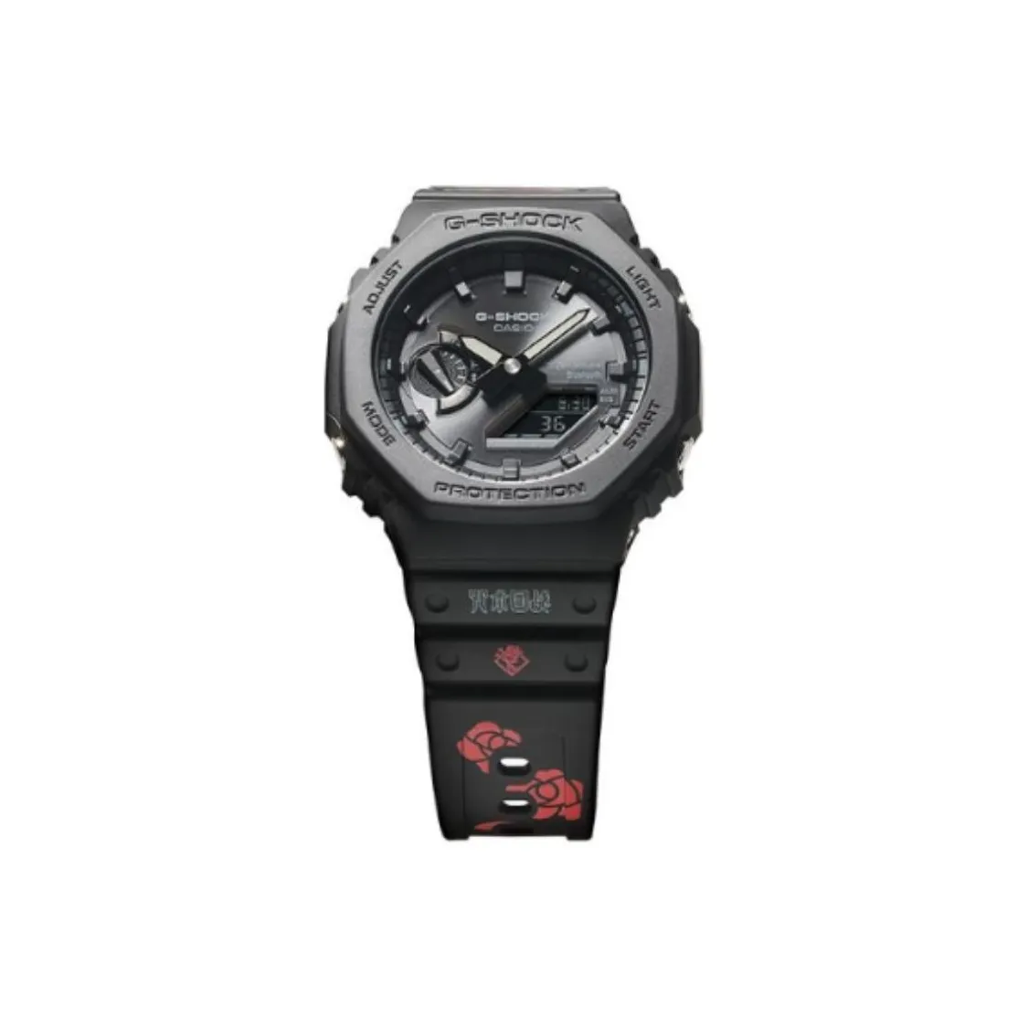CASIO JUJUTSU KAISEN Collaboration 2100 Collection Кварцевый механизм Смольный ремешок Часы Мужские Черный циферблат