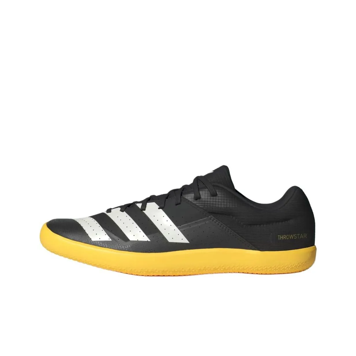 Adidas Wear Resistant Low Top Running Shoes Men's Black Yellow White