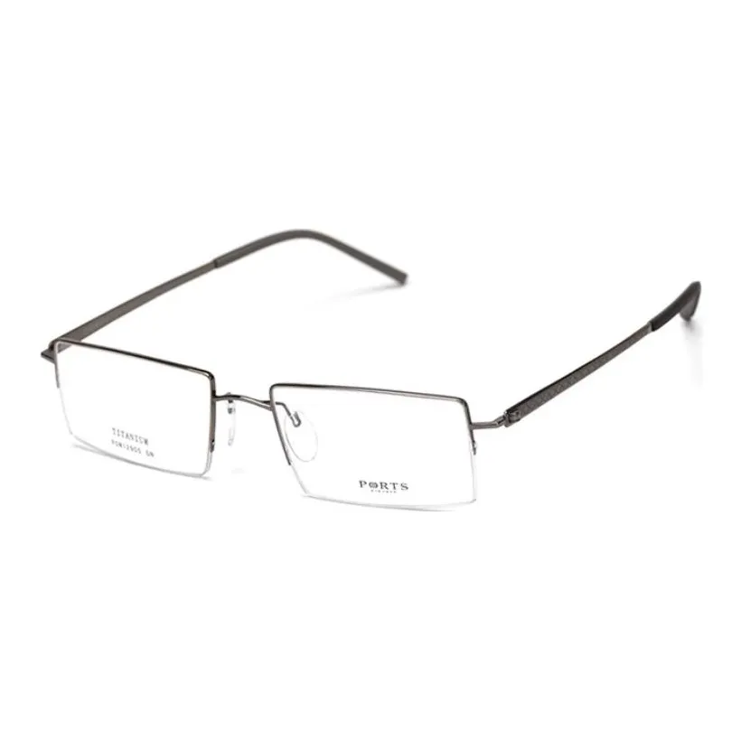 PORTS Титан Прямоугольные Оправы для очков Мужские Металлические
