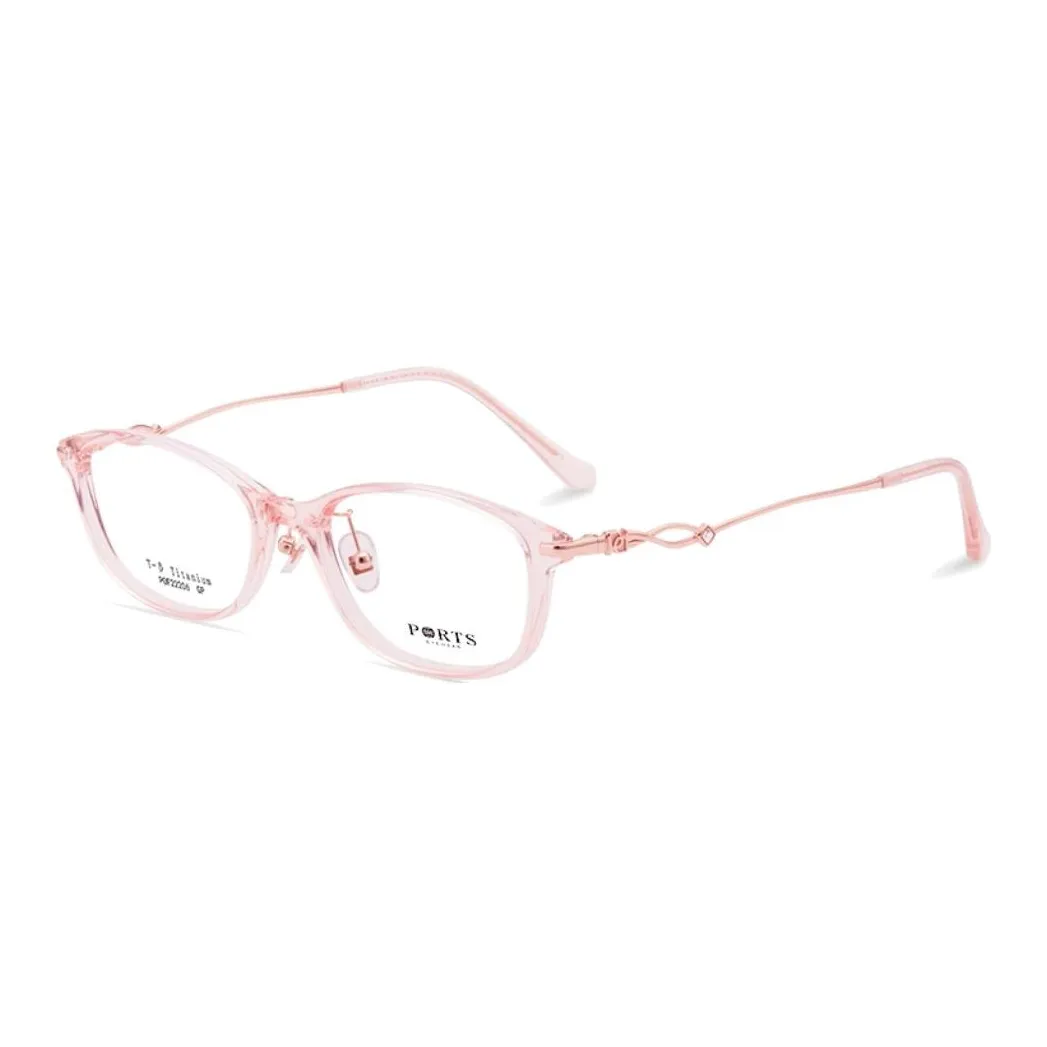 PORTS β-титан TR90 Нерегулярная форма Оправы для очков Унисекс Прозрачно-розовый