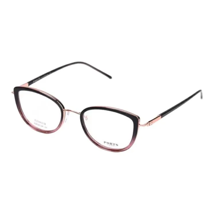 PORTS Титан Кошачий глаз Оправы для очков Женские Черный Фиолетовый