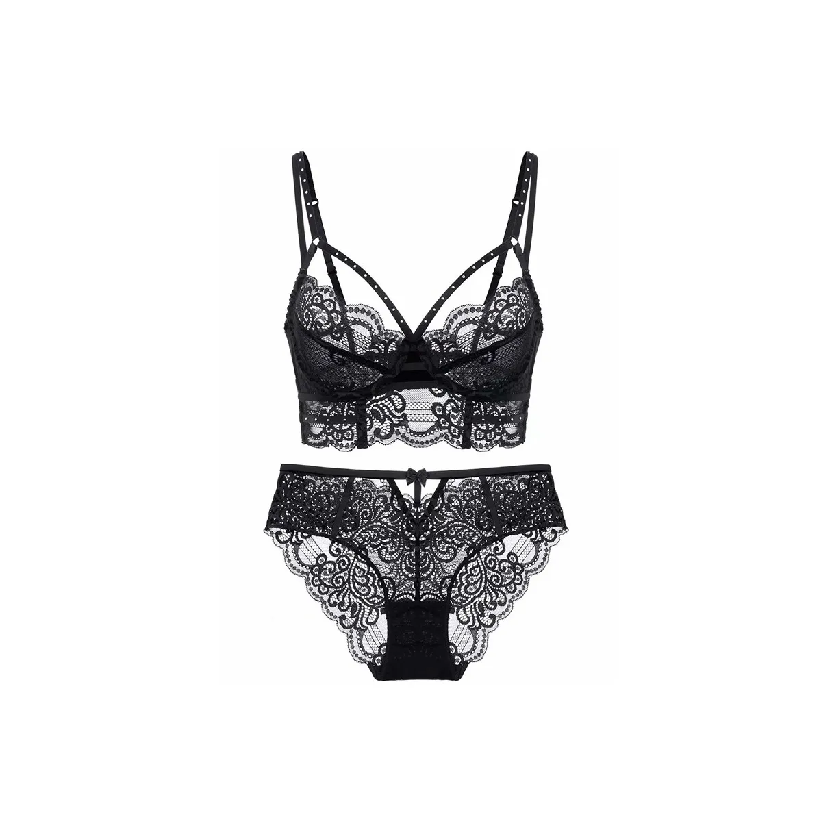 MIIOW Комплект нижнего белья Женское Черное