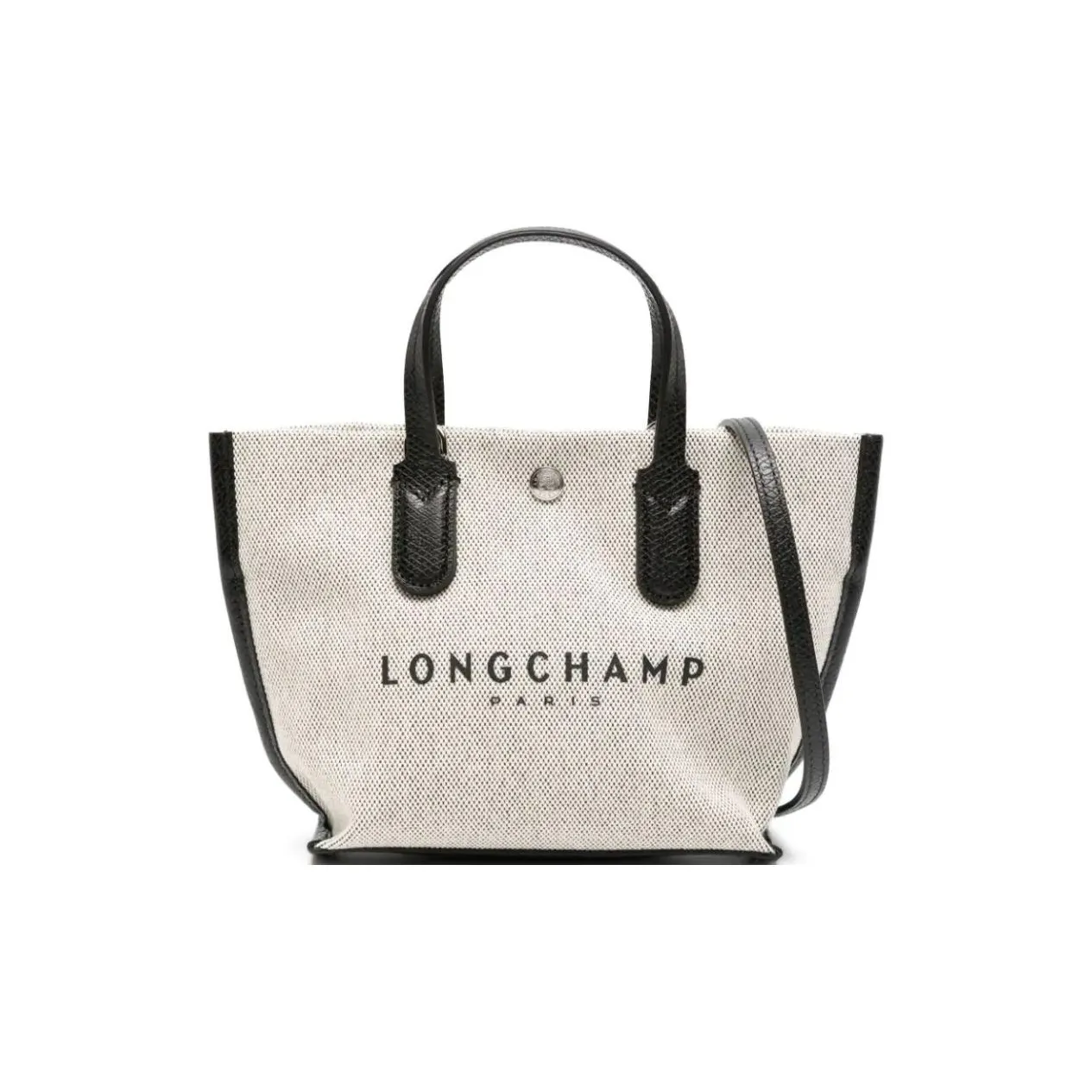 LONGCHAMP Хлопок холст тоут сумка сумка для покупок сумка через плечо мини женская бежевый и черный