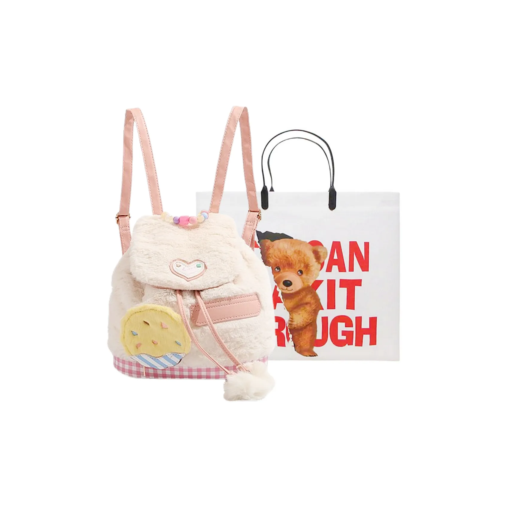 Worm's Home Плюшевый рюкзак стандартный женский белый