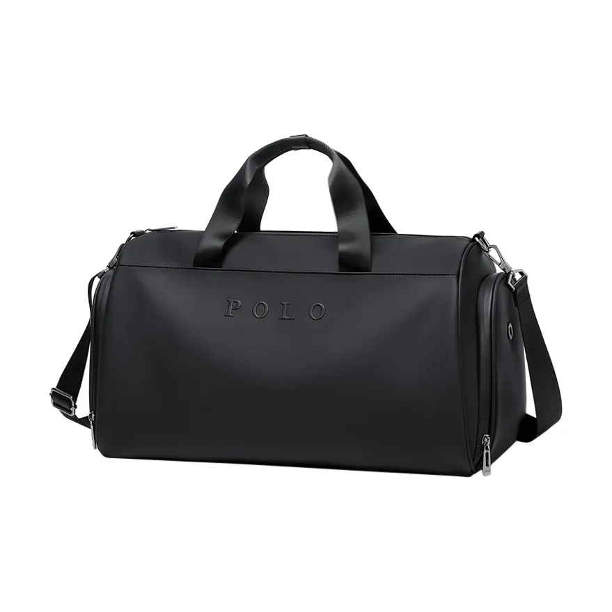 POLO Synthetic Leather Men's Travel Bag, Large Size 31L Men's Black