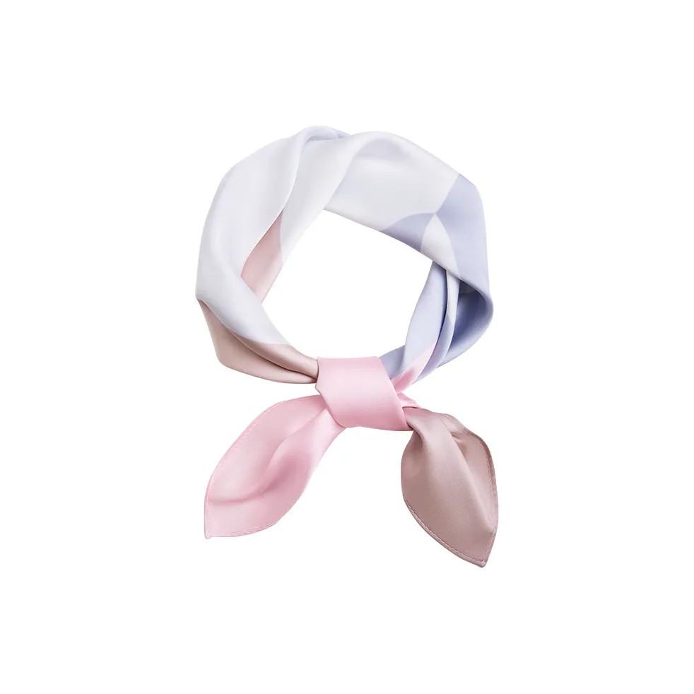 GOLF Polyester Silk Scarves Women's Colorblock Light Pink
