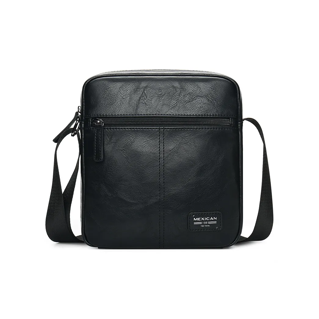 MEXICAN ПУ (полиуретан) Курьерская сумка Сумка через плечо Стандартная Мужская Черная