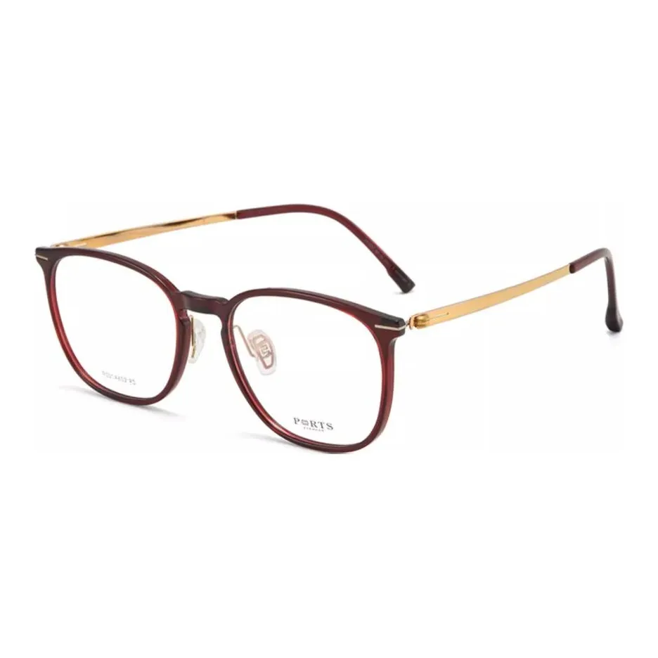 PORTS Пластиковая оправа Металл Квадратные Оправы для очков Унисекс Красный