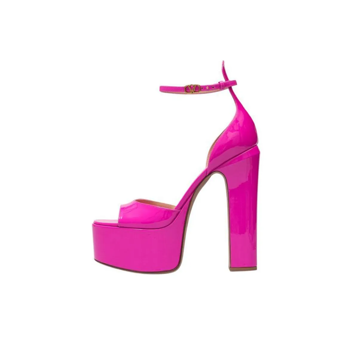 Valentino Tan Go Strap Sandals Women's Pink