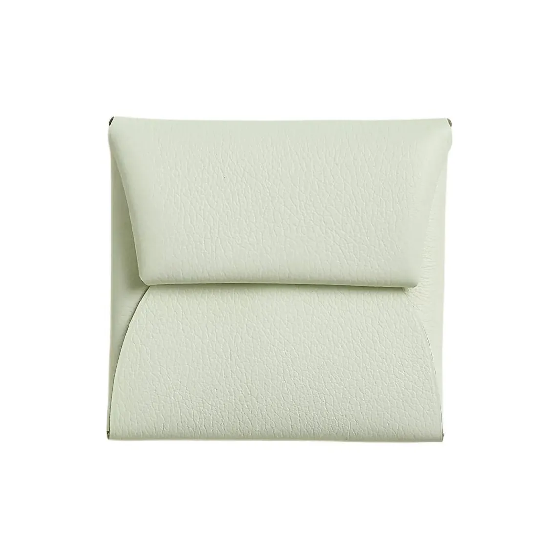 HERMES Bastia Evercolor Телячья кожа Кошелек Женские Гриб Зеленый