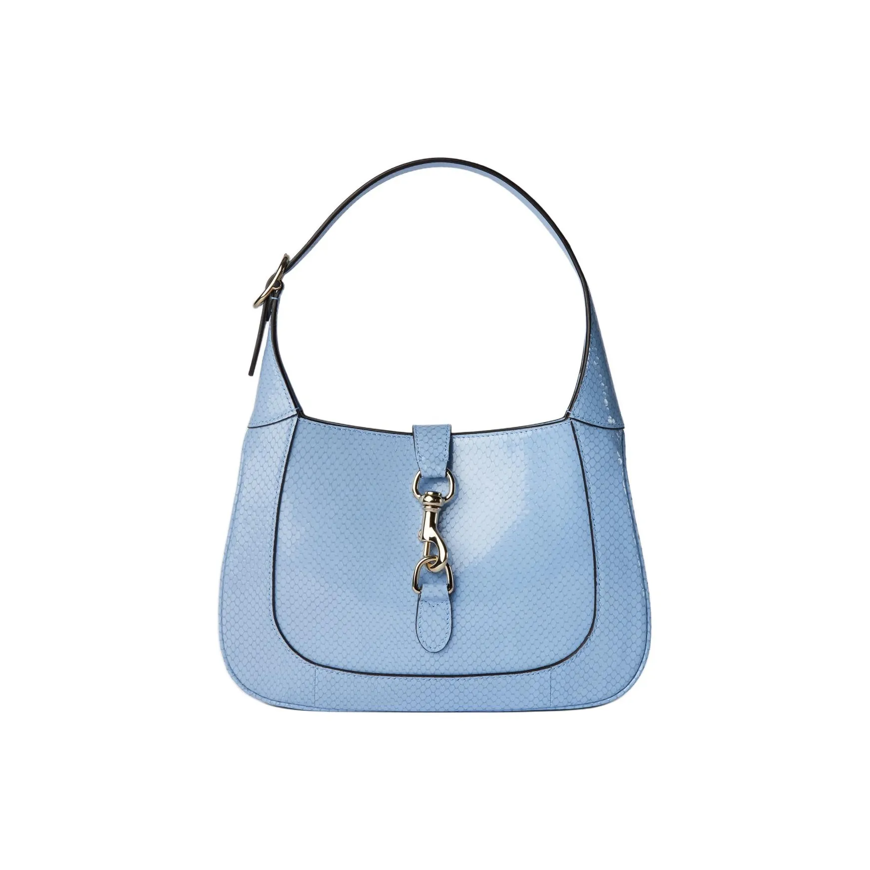 GUCCI Python Skin Shoulder Bag, Crossbody Bag, Handbag Women's Light Blue