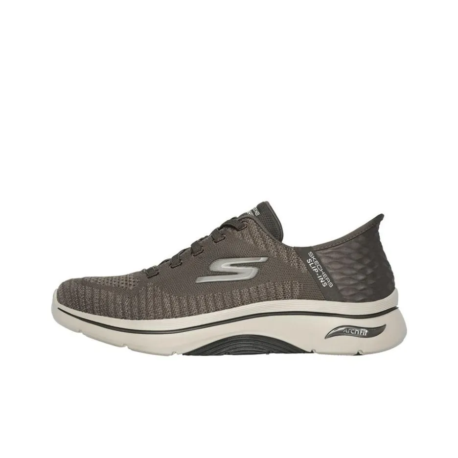 Skechers GO WALK Collection Low Top Casual Shoes Men's Taupe