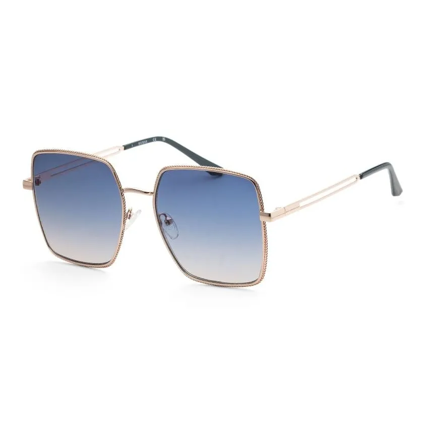 GUESS Metal Square Sunglasses Women's Gold