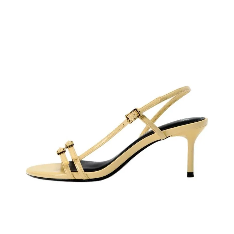 ZARA One Ремень Сандалии 6,5 см Женские Желтые