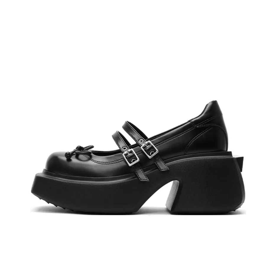 DAPHNE LAB Туфли Мэри Джейн с грубым каблуком Женские