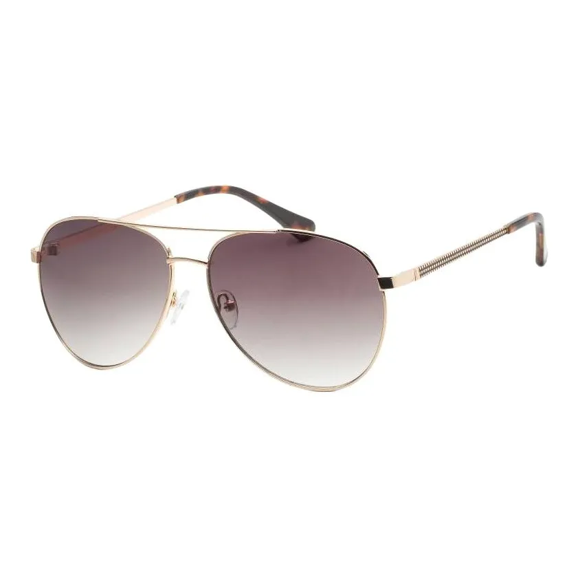 GUESS Metal Aviator Sunglasses Men's Gold