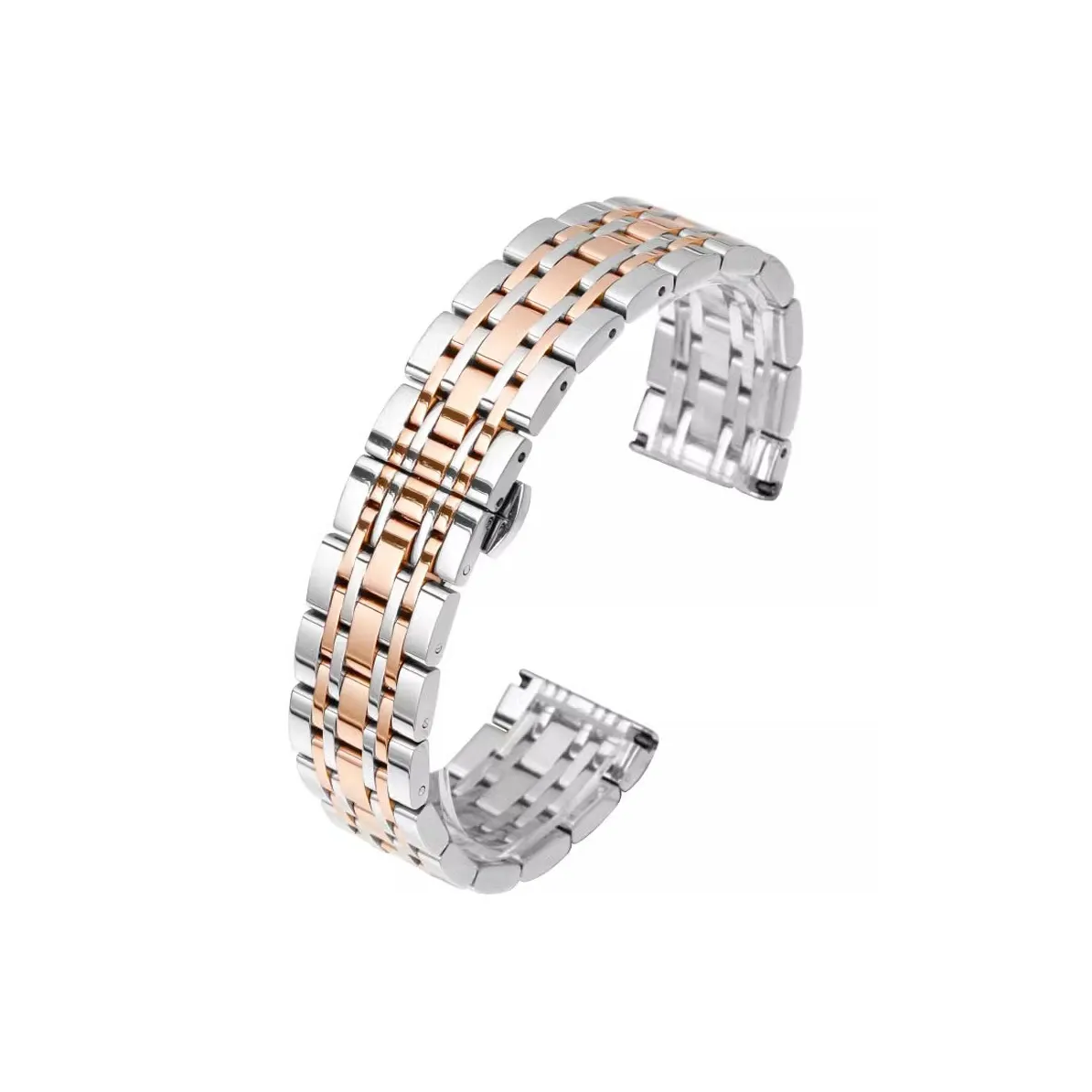 FZRT Strap ARMANI Compatibility Stainless Steel Material AR1925/11244 Ferris Wheel, Full Rose Gold 14mm