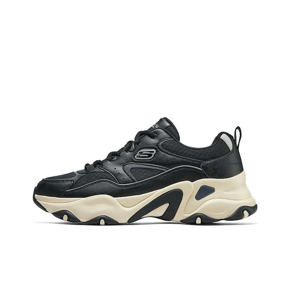 Skechers DLITES Low Top Chunky Sneakers Men's Black