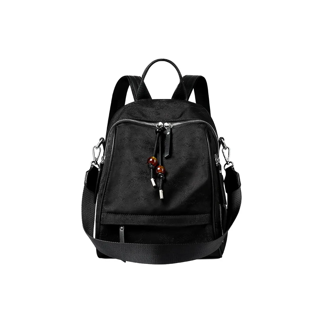 TUCANO Ткань с PU кожа Студенческий повседневный рюкзак Большой Women's Silver Черный