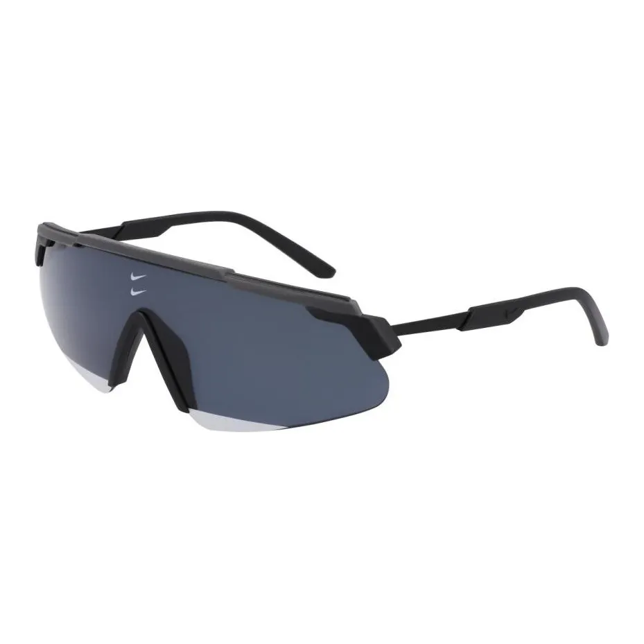 Nike Injection Molded Metal Irregular Shape Sunglasses Unisex Black