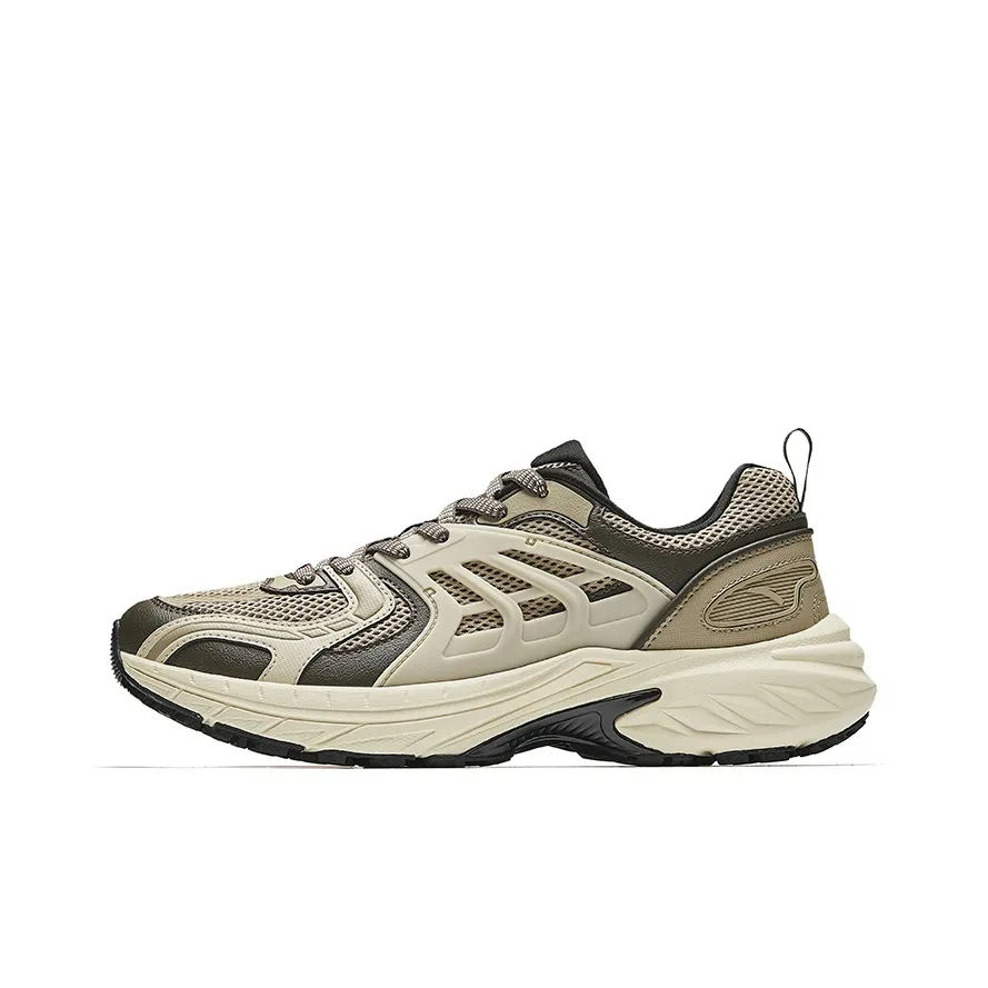 Anta Lightweight Low-Top Casual Running Shoes Men's Beige Brown