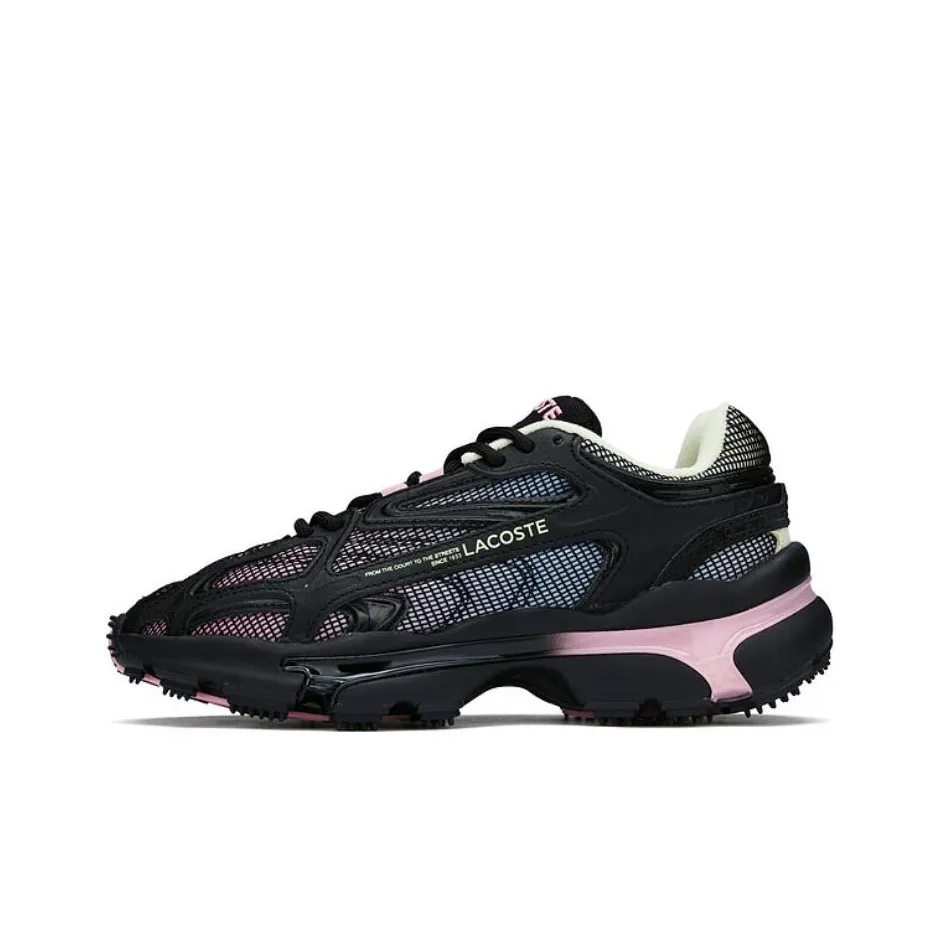 LACOSTE Low Top Casual Shoes Women's Black Pink
