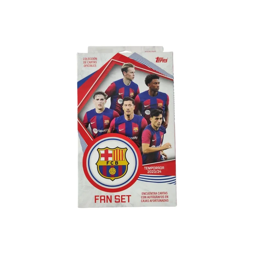 Topps 2023 24 Барса Веер Набор Команда Коробка Барселона Команда Карта Star Player Карта Box Card Спортивные карты Целая коробка
