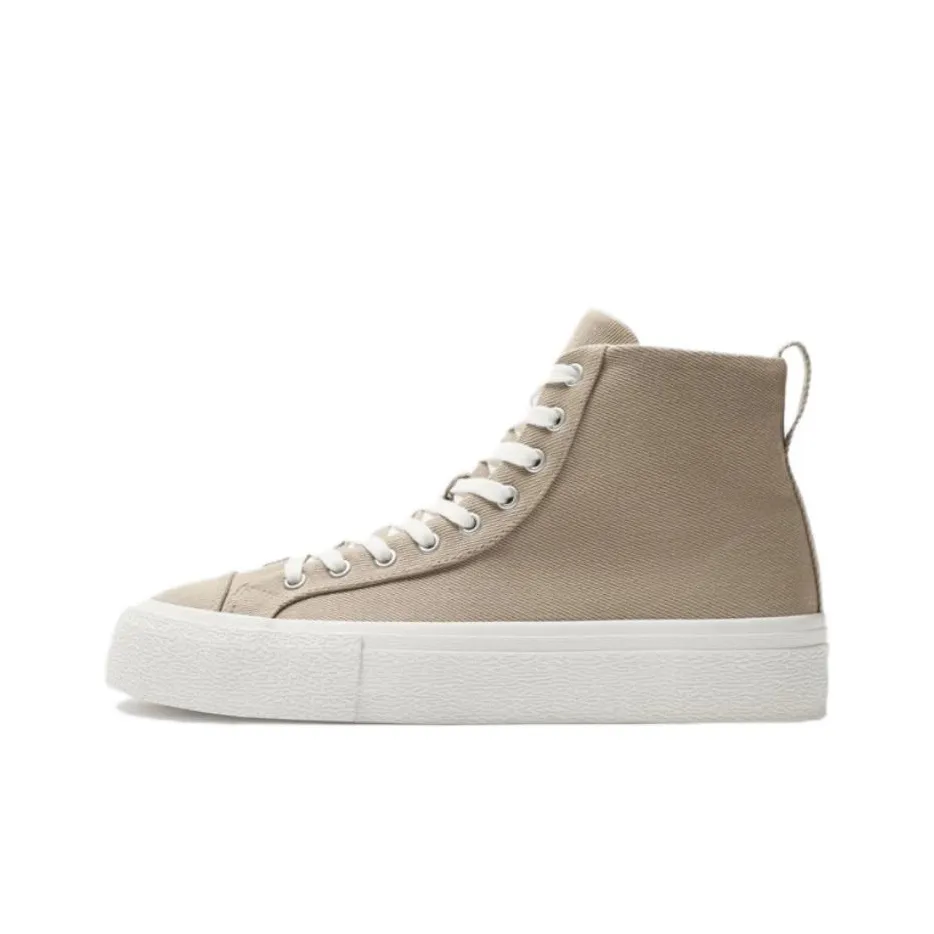 ZARA High Top Skateboard Shoes Men's Beige