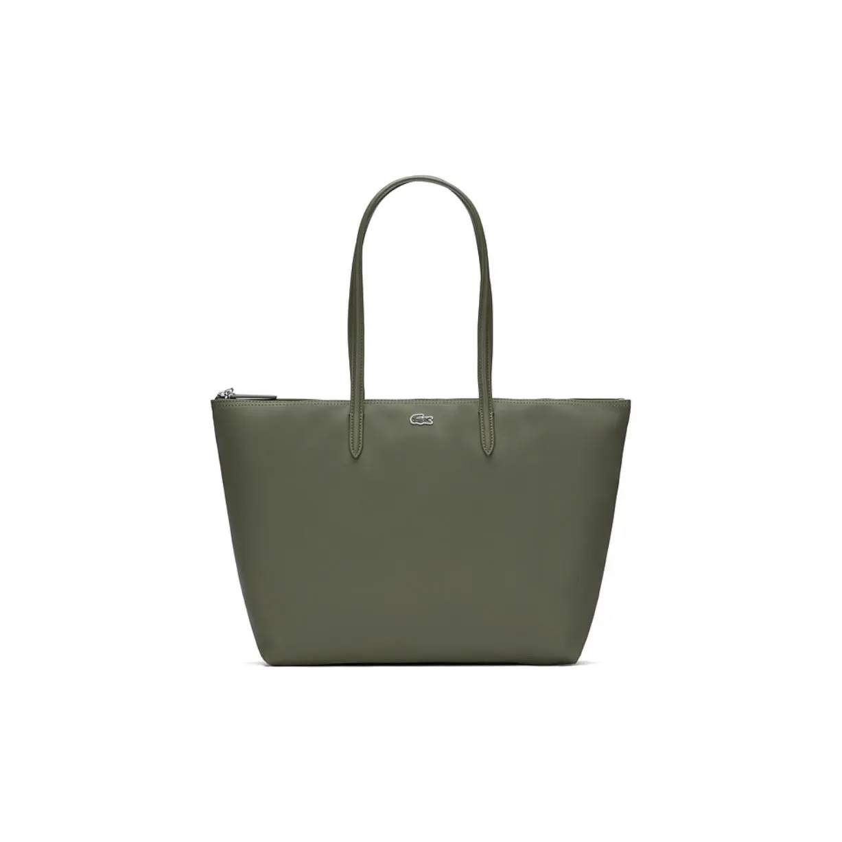 Сумка Tote из ПВХ Сумка для покупок Сумка Большая Женская Хаки Зеленый Коллаборация LACOSTE