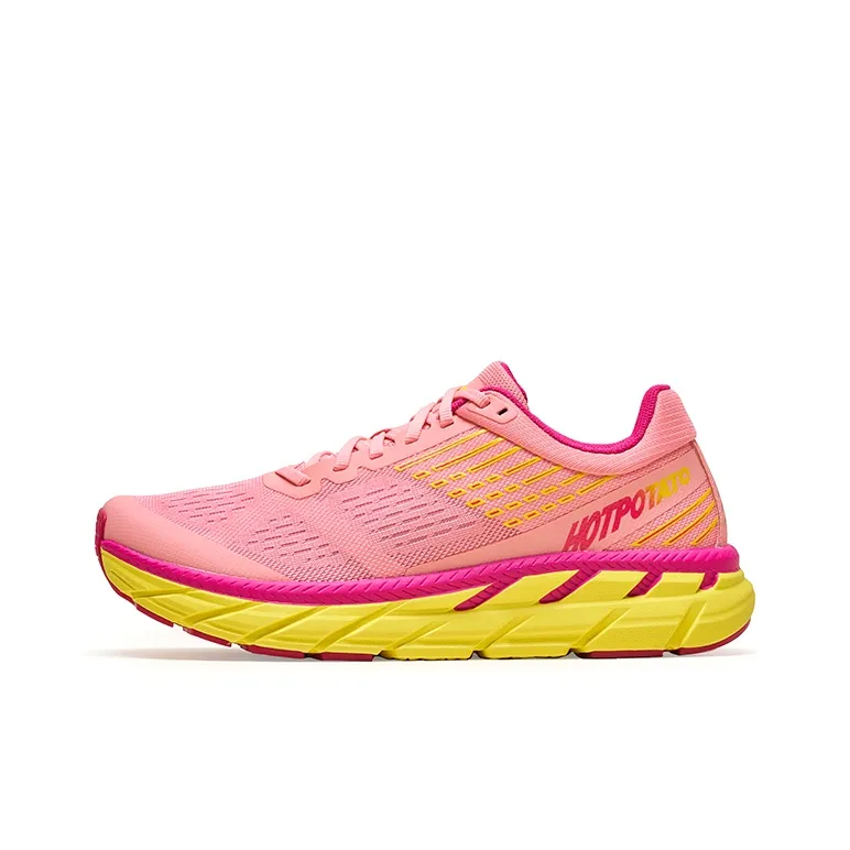 HOT POTATO Cushioned Anti Slip Wear Resistant Breathable Lightweight Low Top PO EVA Marathon Running Shoes Women's Pink
