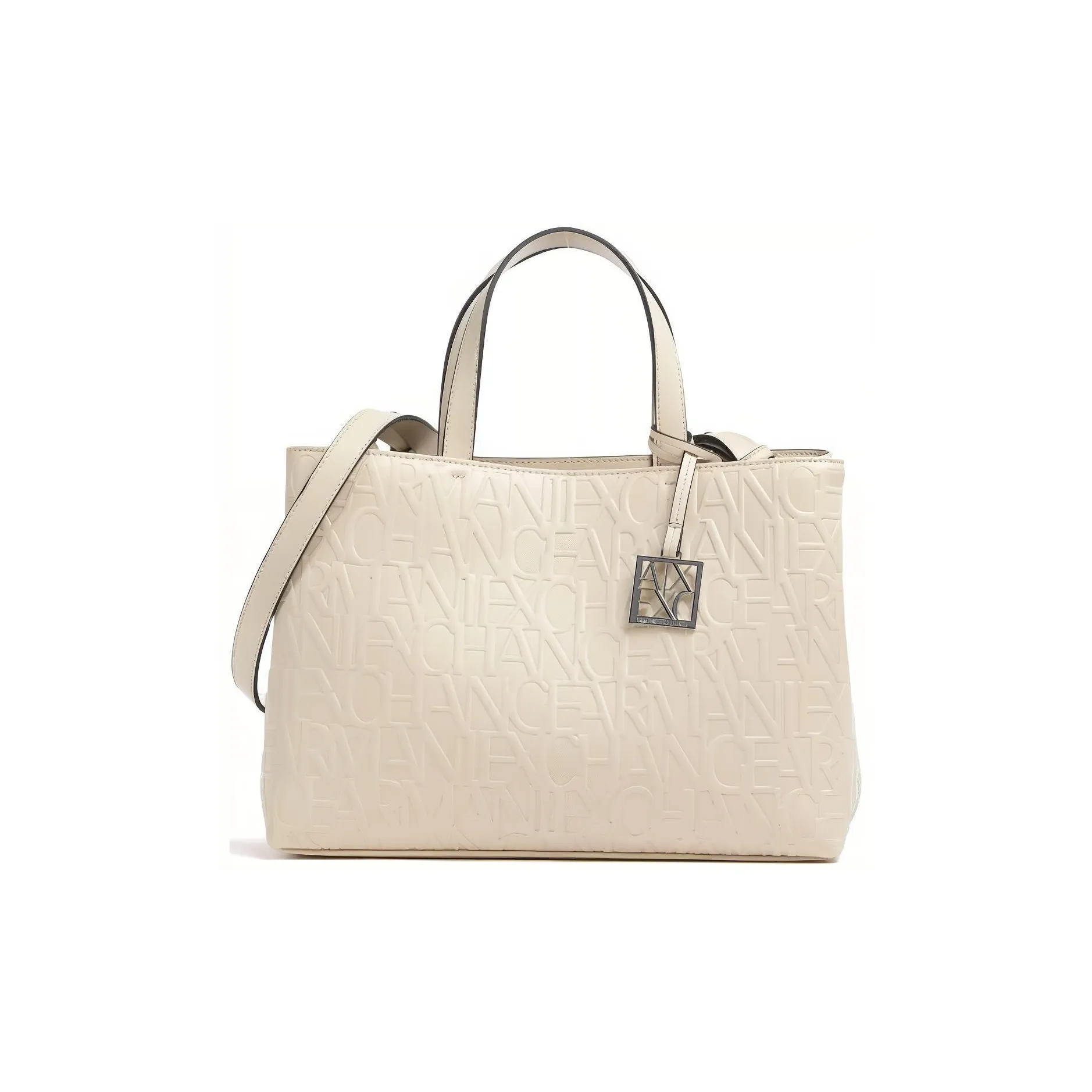 ARMANI EXCHANGEAE Pu Synthetic Leather Tote Bag, Shopping Bag, Handbag Women's Apricot
