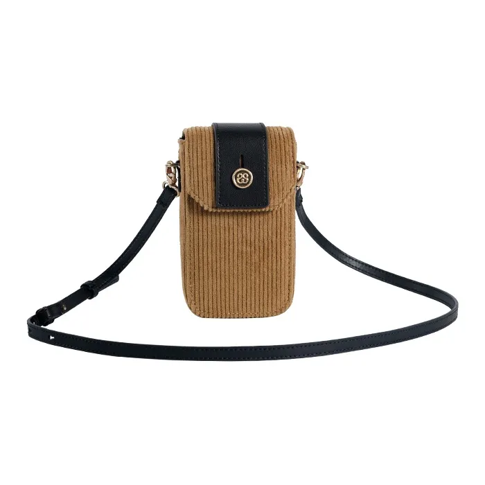 SISISM Fabric Shoulder Bag, Crossbody Bag Mini Women's Dark Brown