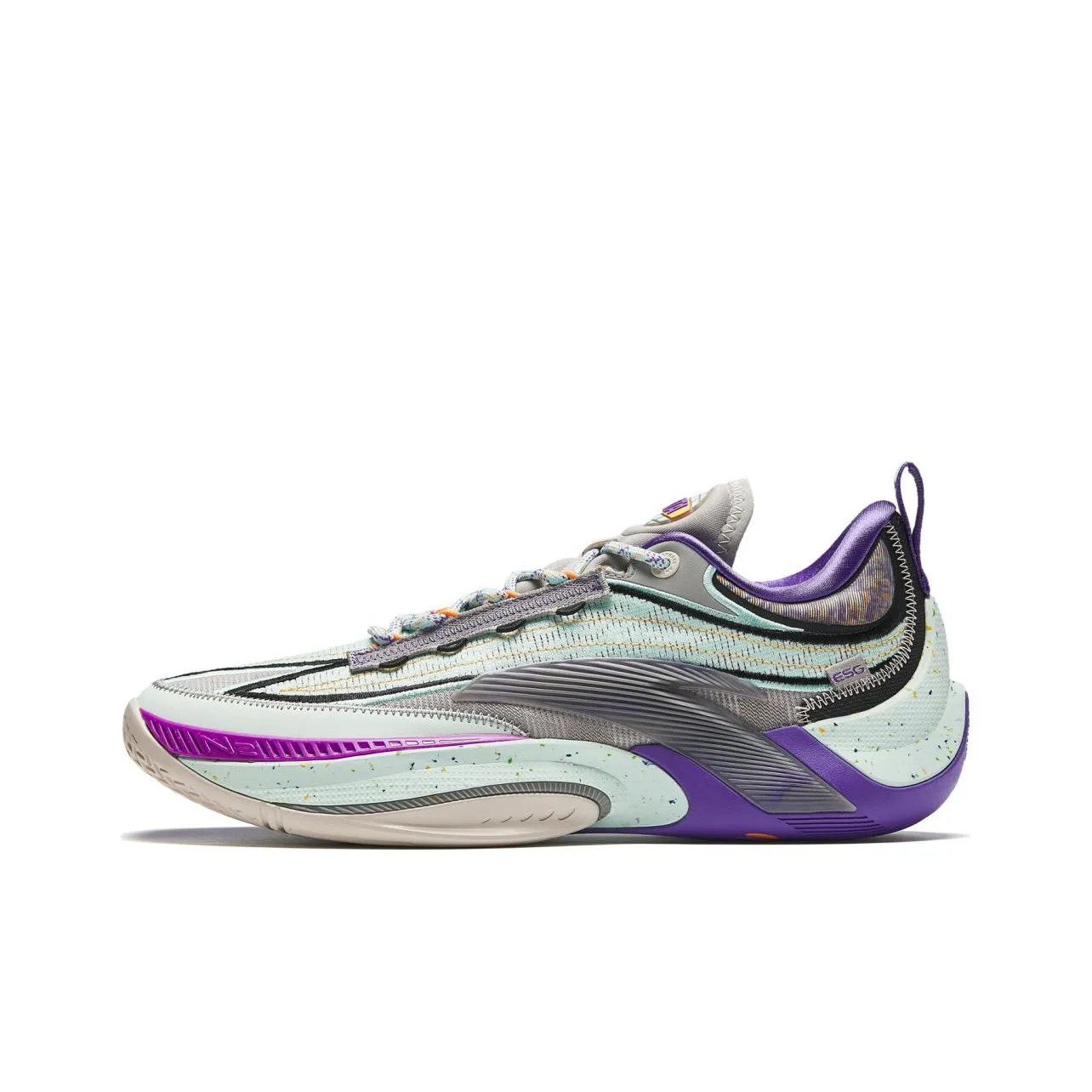 Anta Instant 1 ESG Cushioning Wear-Resistant Low-Top Basketball Shoes Men's Blue Gray Black