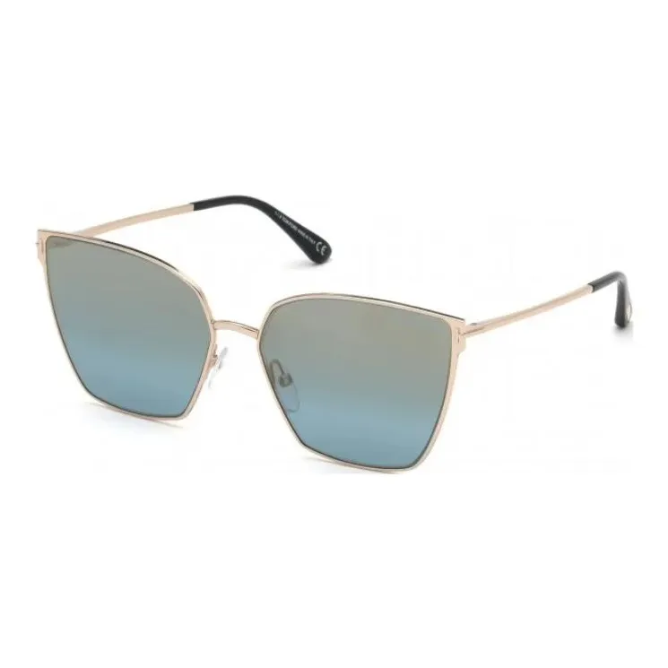 TOM FORD Metal Irregular Shape Sunglasses Unisex Gold