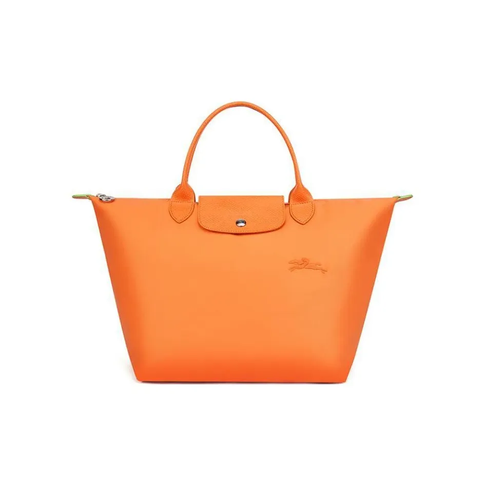 LONGCHAMP Le Pliage Logo Embroidered Medium Tote Bag