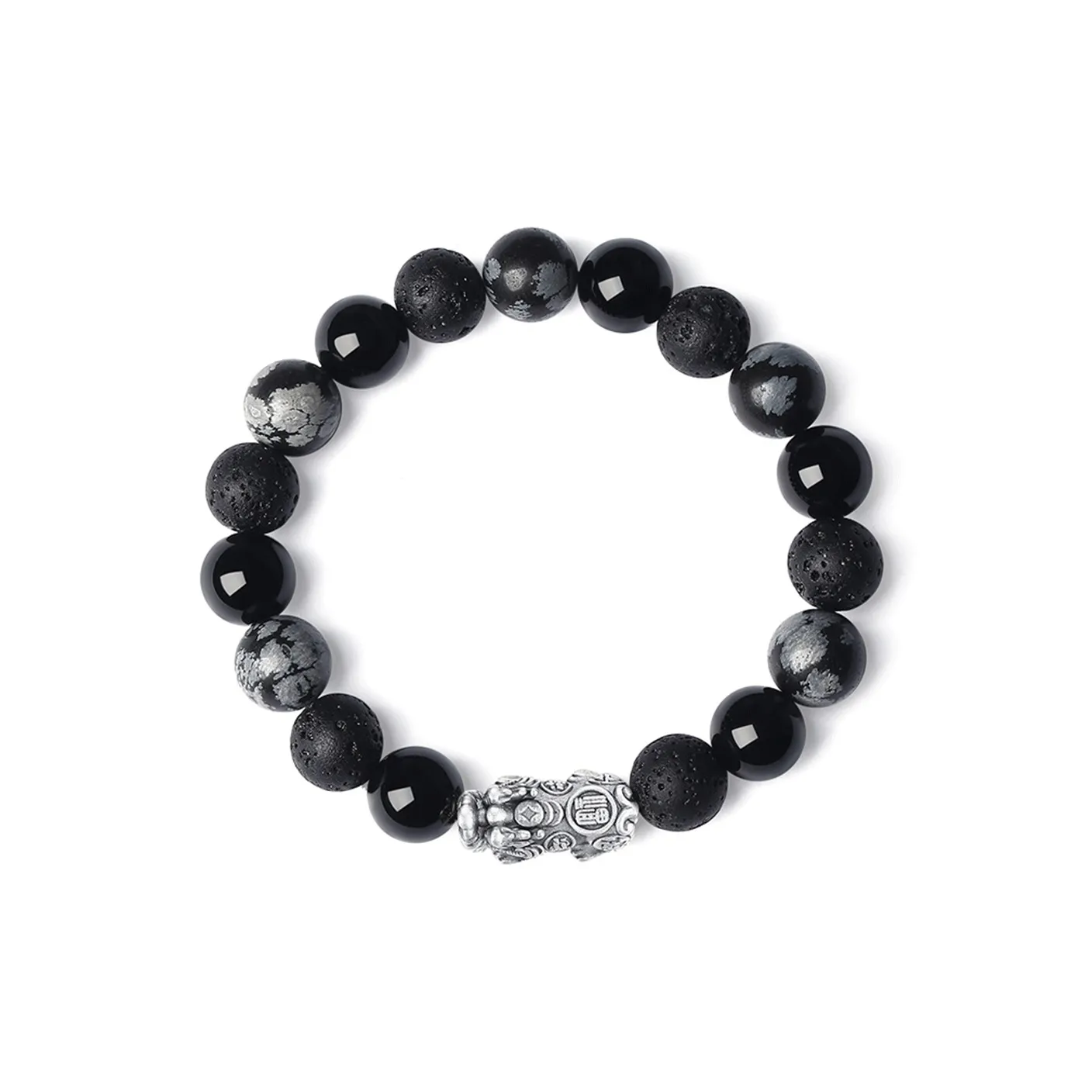 YFANXI Obsidian Jade Bracelets Men's