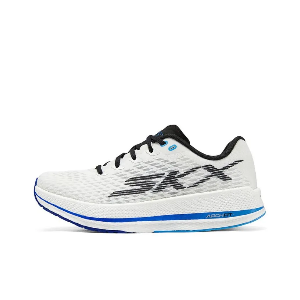 Skechers Arch Fit Low Top Casual Shoes Women's White Blue