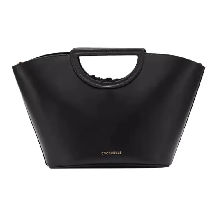 COCCINELLE Cow Split Leather Shoulder Bag Crossbody Bag Handbag Small Size Women's Black