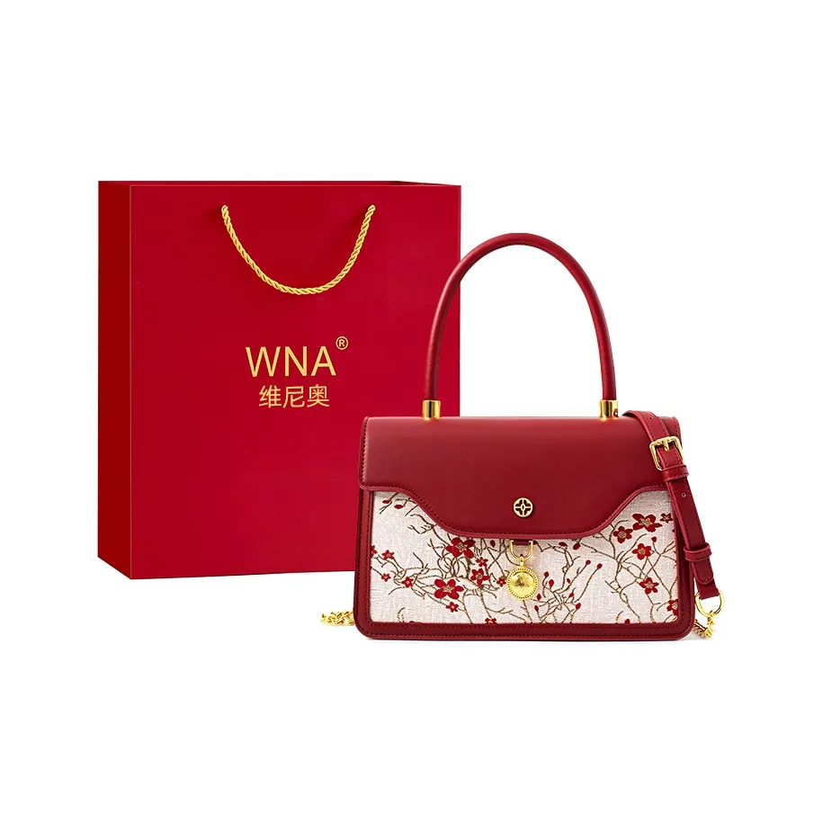 Vigno Synthetic Leather Handbag One Shoulder Crossbody Regular Women's Red
