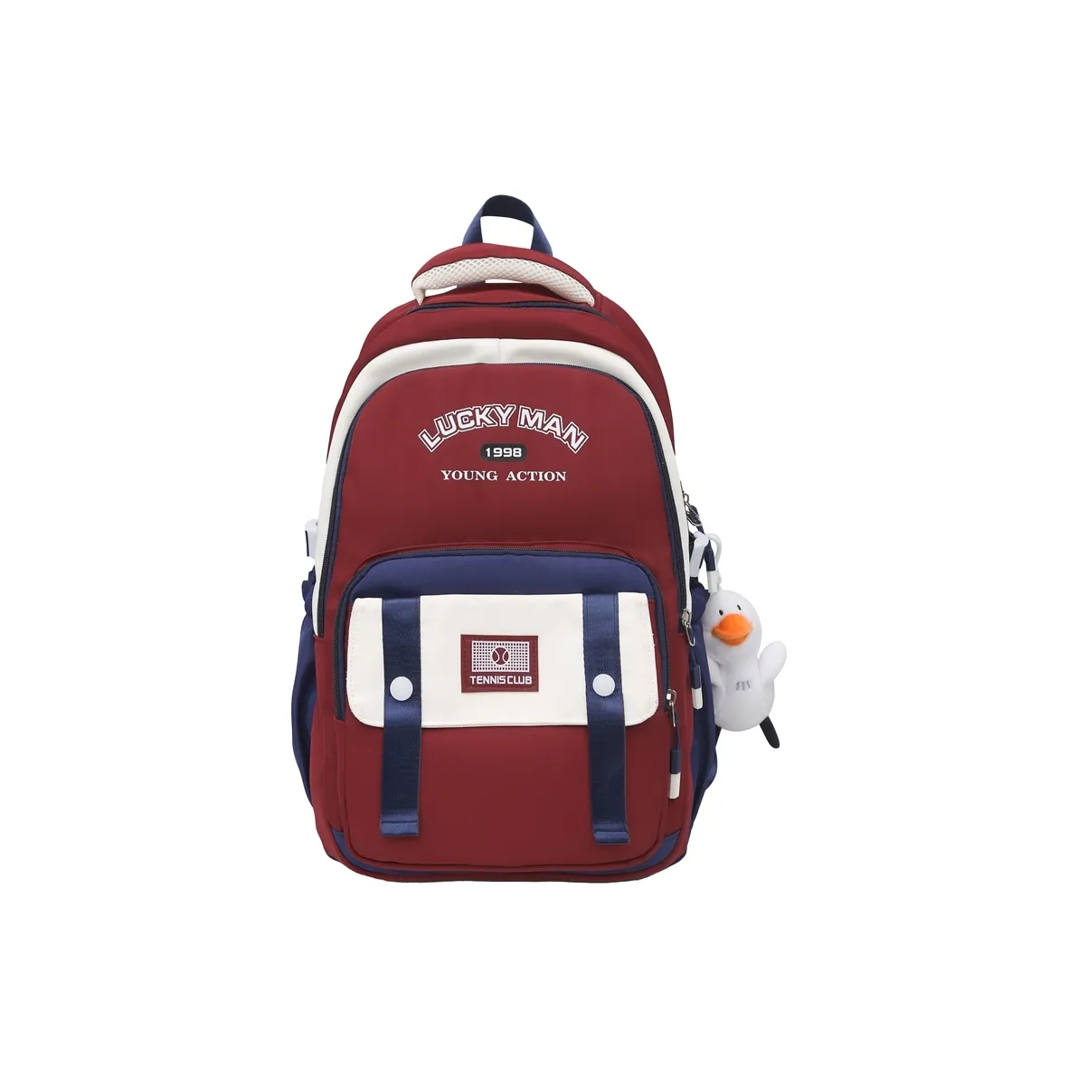 Alcohol Dragon Nylon Backpack Unisex Purple/Pink/Gray/Green/Khaki/Red/Blue