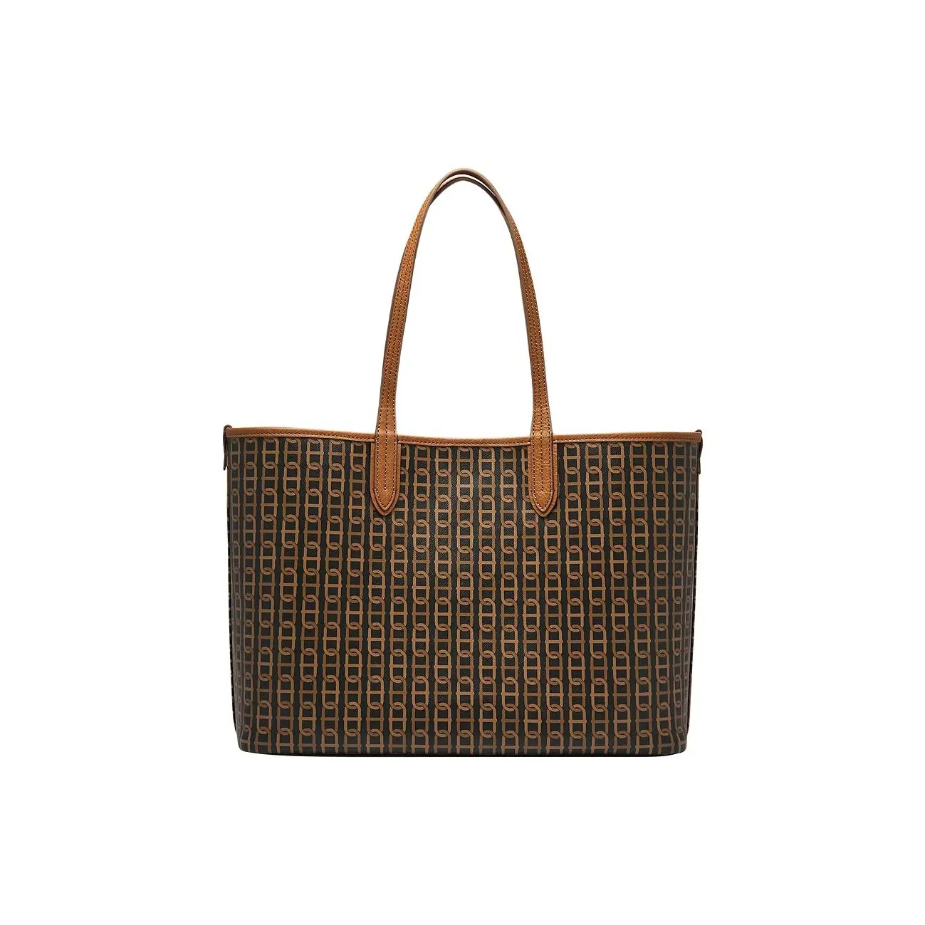 FOSSIL PVC Tote Bag Shopping Bag Handbag Shoulder Bag Regular Women
s Brown