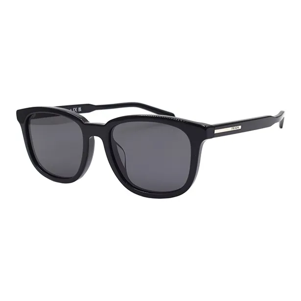 PRADA Plate Frame Irregular Shape Sunglasses Men's Black