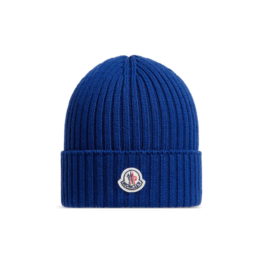 Moncler Мериносовая шерсть Шапки-бини Детский Синий