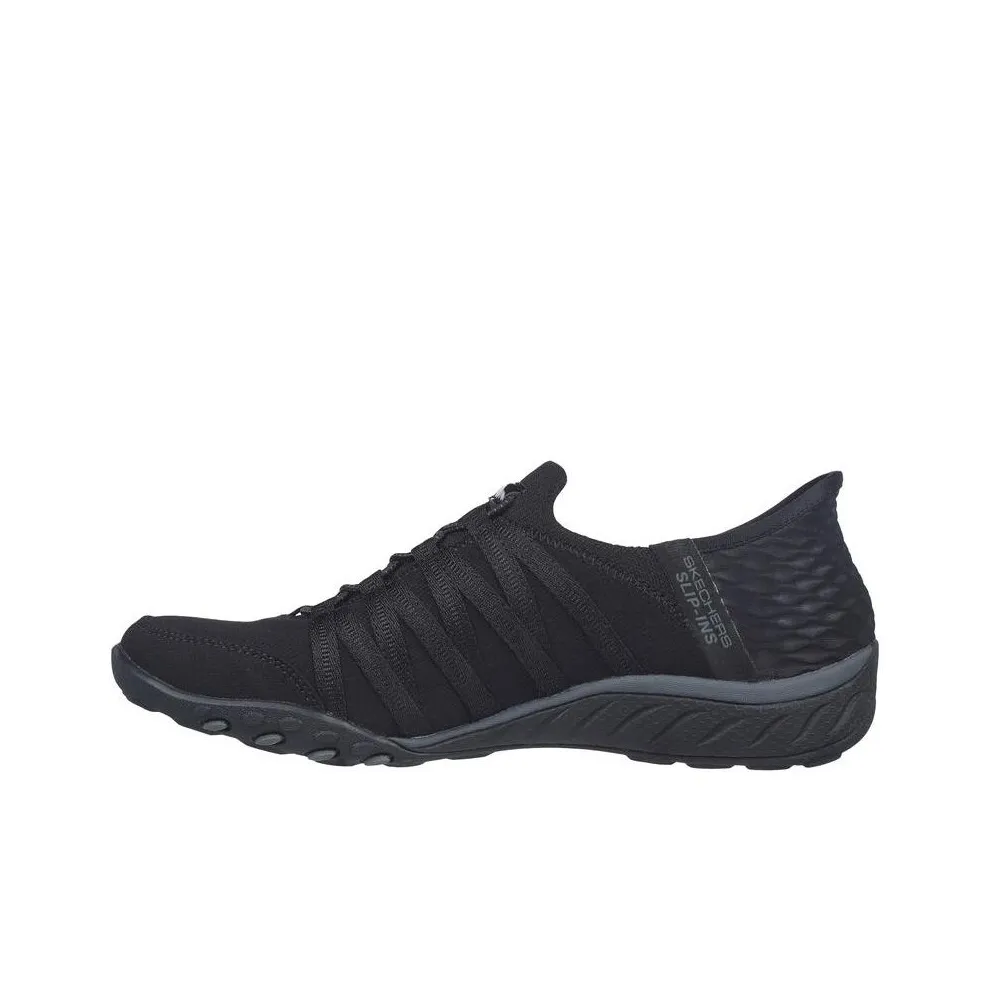 Skechers Breeze Easy Low Top Casual Shoes Women's Black