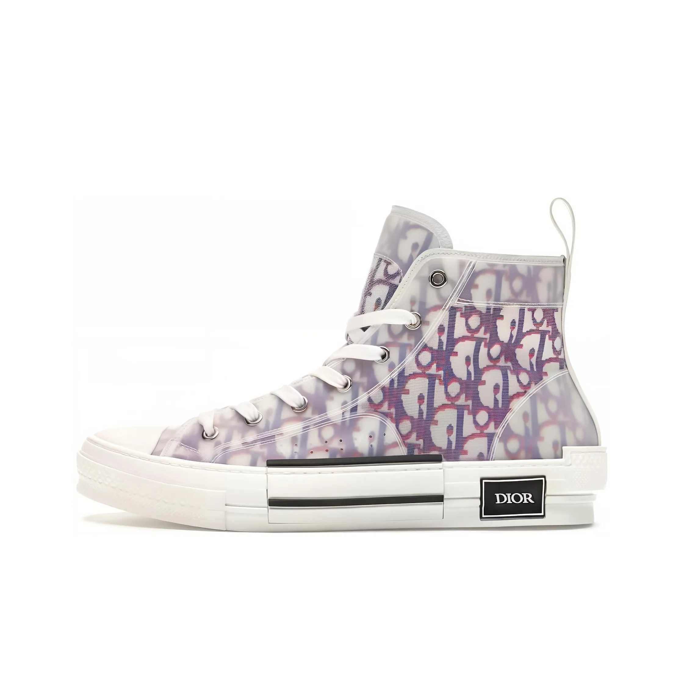 DIOR B23 High Top Red Blue Oblique