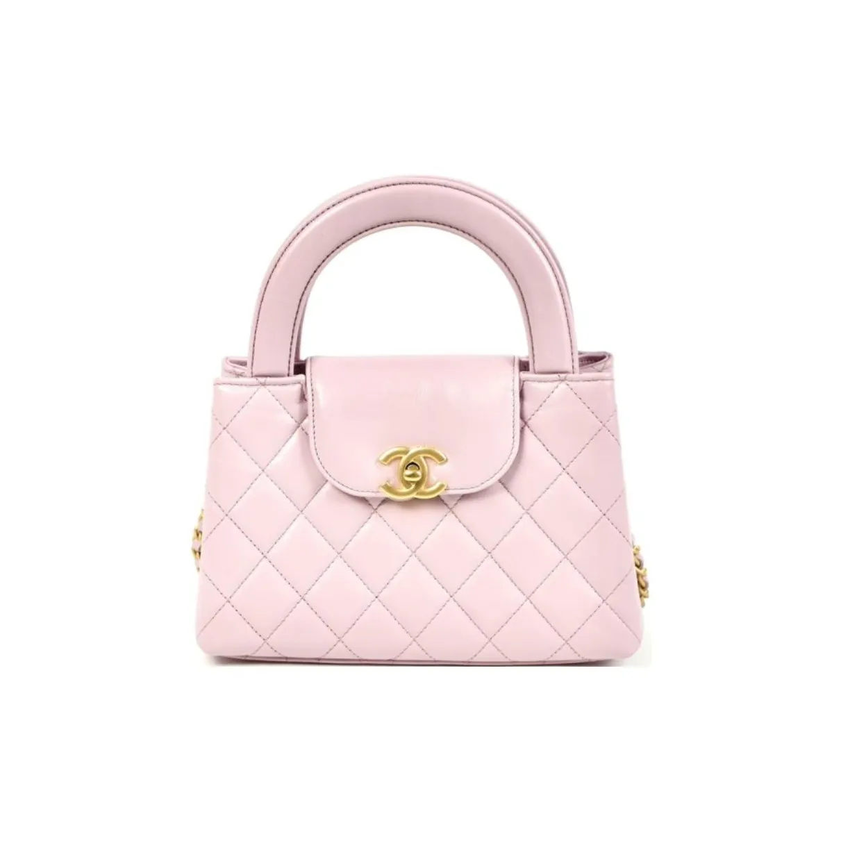 CHANEL Calfskin Shoulder Bag, Crossbody Bag, Handbag Mini Women's Light Pink